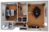 Marble Hall Gardens Baldwin Apartment Sample Floor Plan Thumbnail