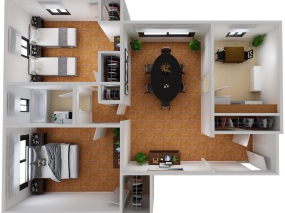 Marble Hall Gardens Manchester Apartment Sample Floor Plan