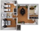 Marble Hall Gardens Manchester Apartment Sample Floor Plan Thumbnail