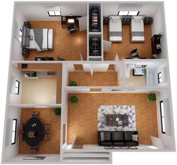 Marble Hall Gardens Montebello Apartment Sample Floor Plan