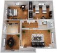 Marble Hall Gardens Montebello Apartment Sample Floor Plan Thumbnail